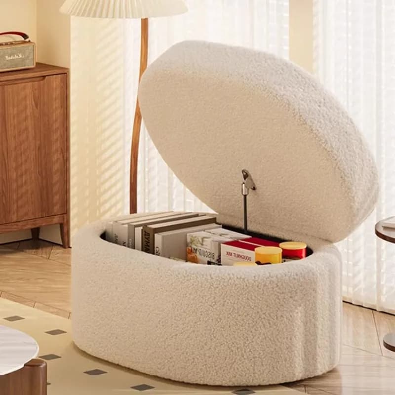 Pouf de rangement multifonction avec siège rembourré doux, banc d'entrée de grande capacité pour chaussures et couvertures, tabouret supérieur