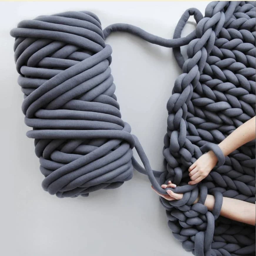 Fil grossier rotatif à tricoter à la main, bricolage, nid d'animal de compagnie, fil épais et épais, fil au Crochet en Tube de laine de coton,