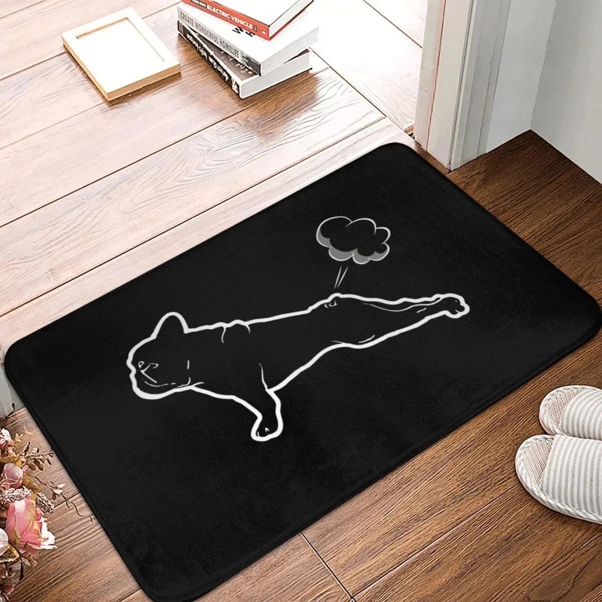 Paillasson d'entrée bouledogues français, décoration de maison, tapis de sol antidérapant pour chambre à coucher, balcon, longs, pour salon