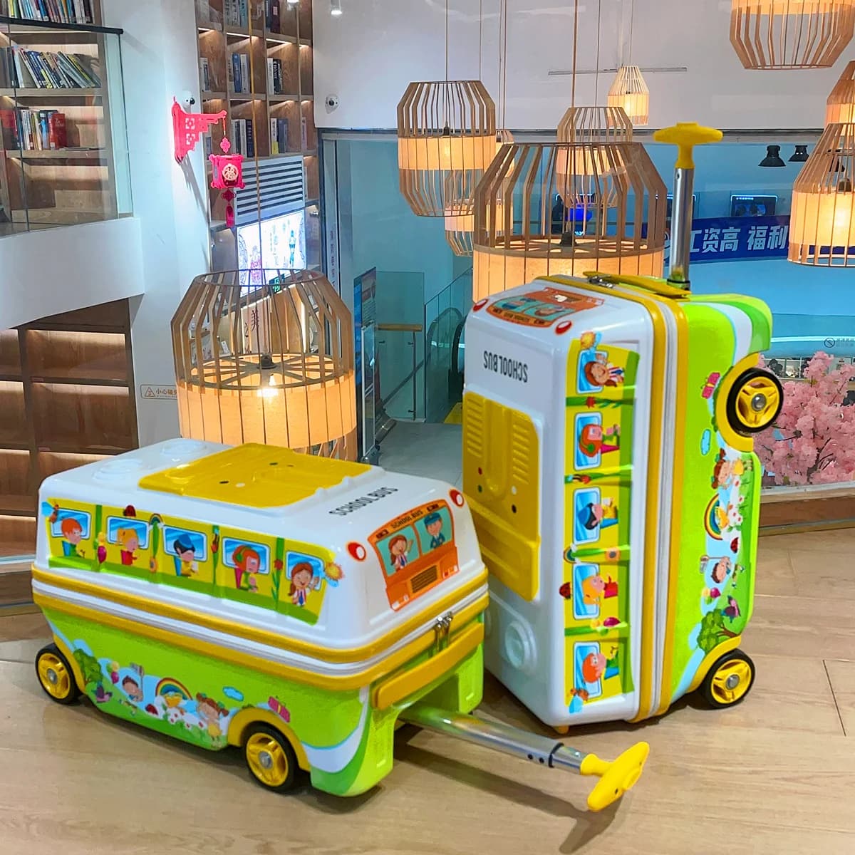 Valise de voyage à roulettes pour enfants, bagages pour enfants de dessin animé mignon, peut être LDand monté, valises à roulettes, fermeture