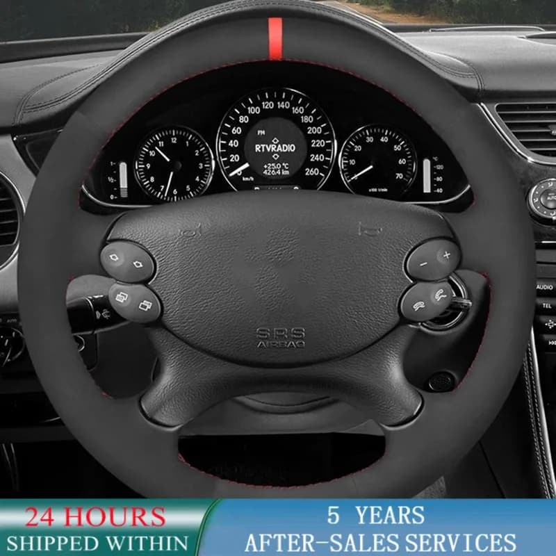 Juste de Volant de Voiture Personnalisée en Daim Tressé, pour Mercedes Benz Classe E W211 CLK-aqCGeneAGeneC219 W463 SL-aqR230