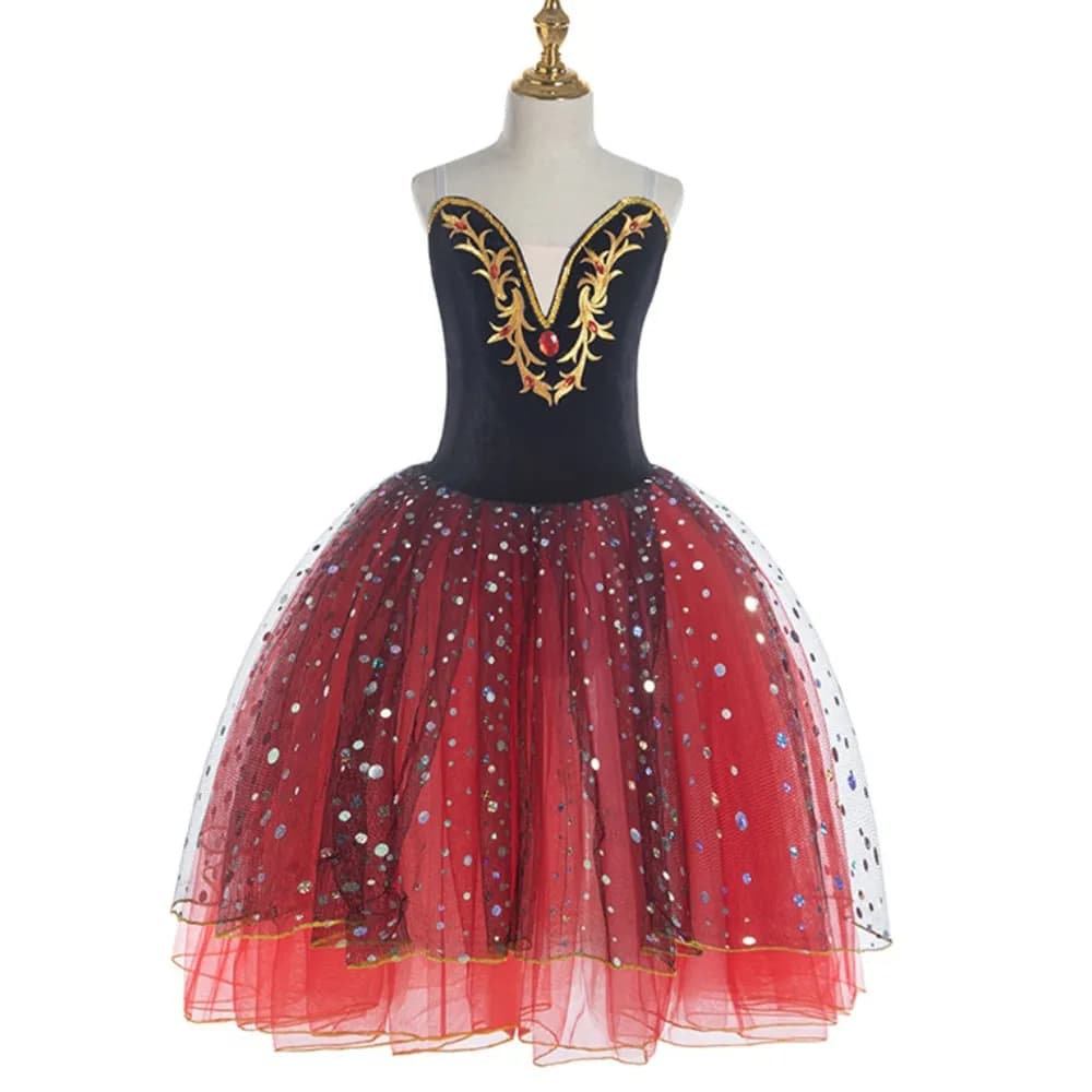Esmeralda – robe de Ballet professionnelle, Tutu pour enfants, Costumes de Performance pour femmes, jupe bouffante en gaze