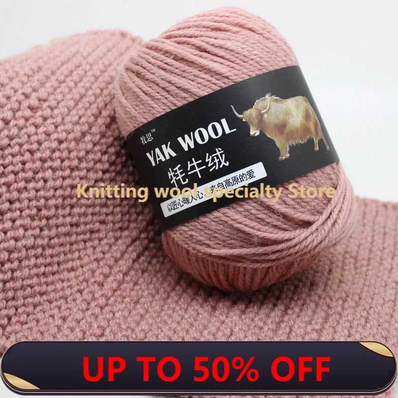 Fil de laine Yak tricoté à la main, 3 brins, tricoté à la main, moyen grossier, pull, manteau, écharpe crocheté, chapeau, vente en gros, 300g, 3