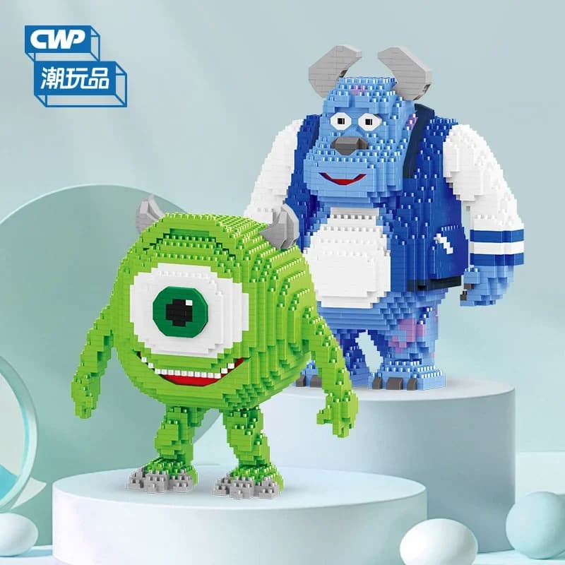 Micro blocs de construction Monster University, modèle James Mike, Mini figurine en brique de diamant, jouet pour cadeau de noël