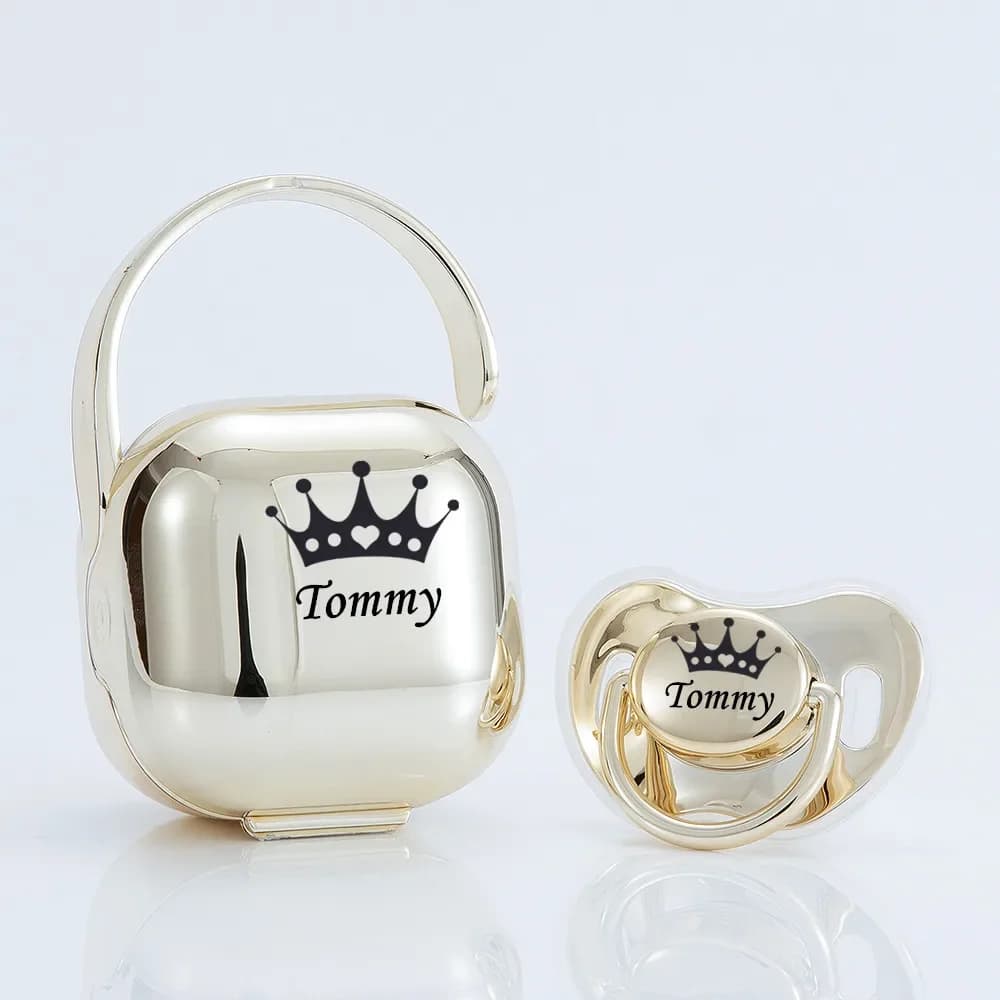 MIYOCAR personnalisé n'importe quel nom peut faire la boîte de rangement de sucette mamelon anti-poussière sucette conteneur cadeau bébé douche