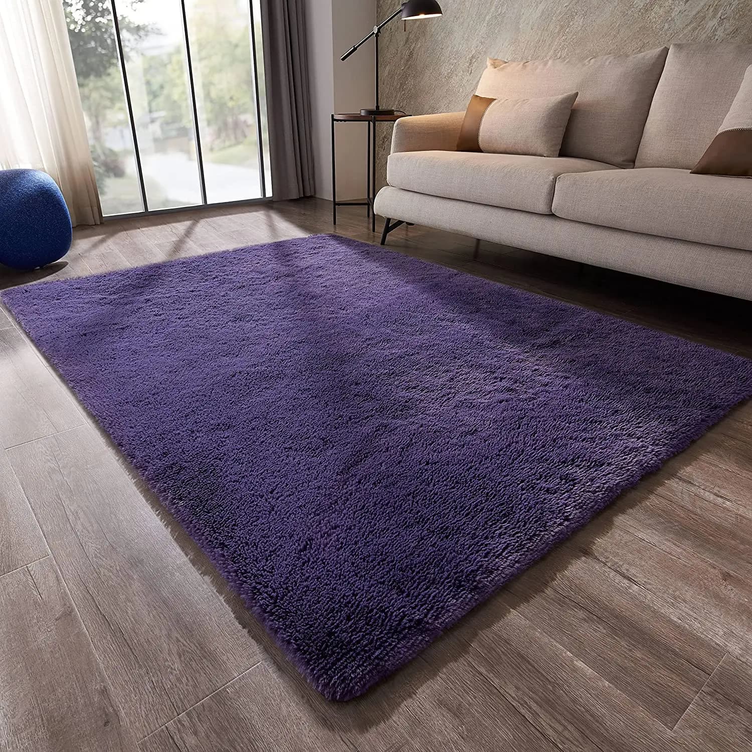 Tapis moelleux doux lea Shaggy, tapis moelleux, tapis moelleux, fourrure coordonnante, tapis de chambre confortable, tapis de sol, décoration