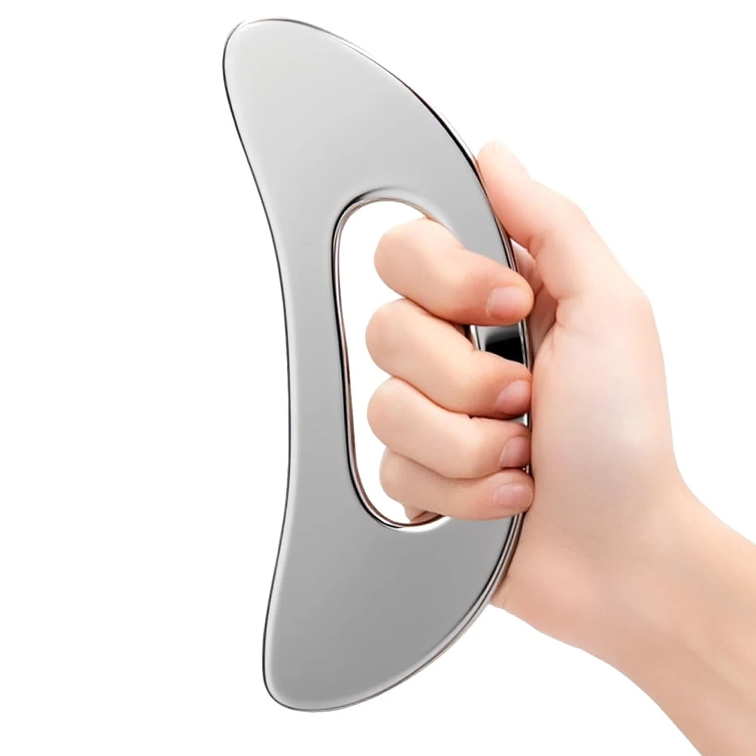 Outil de Massage Gua Sha pour le corps en métal, avec poignée, grattoir musculaire du corps, plus grand Fascia Guasha, outil métallique pour le