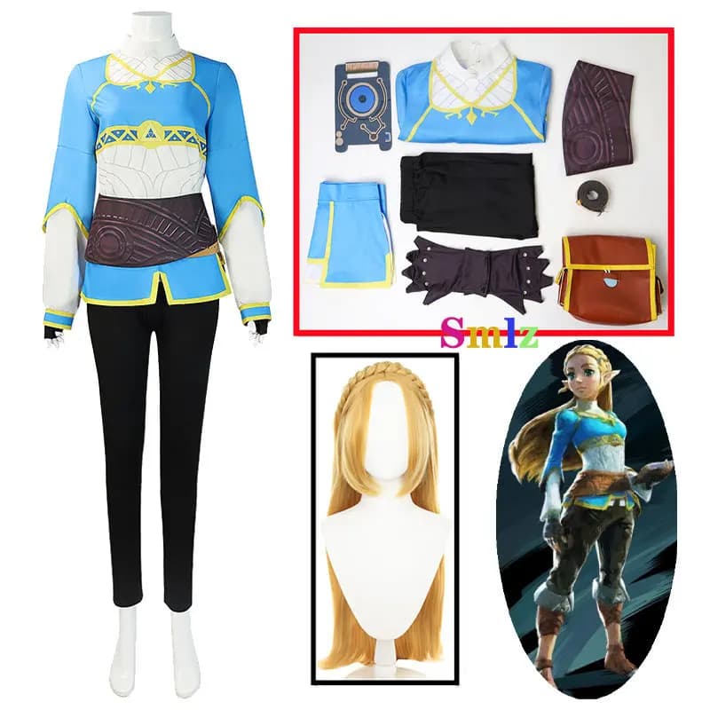 La légende du Cosplay Anime princesse Cosplay souffle du sauvage perruque Costume tenue femme Halloween ensemble de vêtements