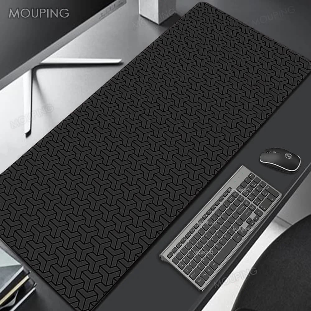 Tapis de bureau noir, accessoires de bureau, pour ordinateur portable, Gamer, blanc, grand tapis de souris, 900x400, pour Tables de bureau