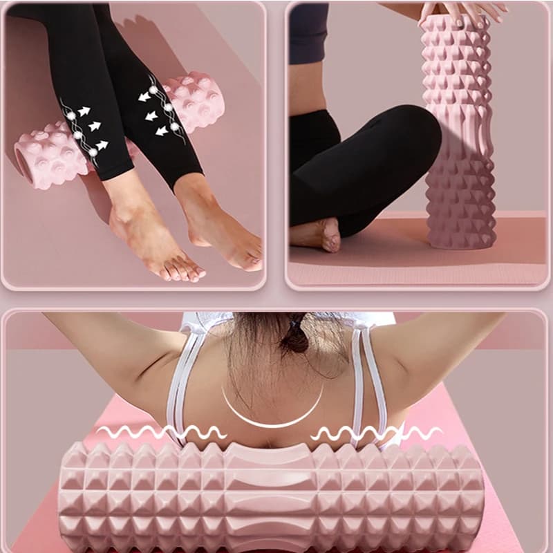 Rouleau en mousse pour dos, jambes, bras, Massage musculaire, Relaxation, soulagement/récupération de la douleur, Yoga, Pilates, Fitness, colonne de