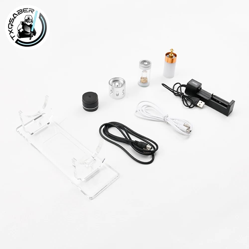 TXQSABER – pièces de sabre Laser, connecteur de ceinture, présentoir, prise en cristal, câble de chargeur, épée Neo Pixel, accessoires