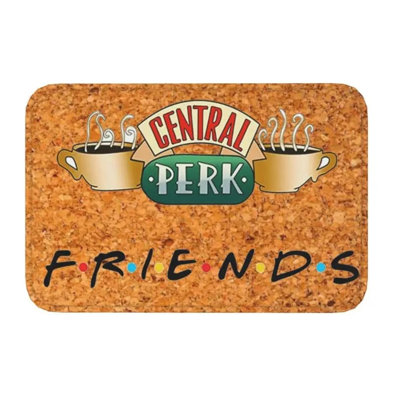 Tapis de porte d'entrée pour série télévisée Friends, antidérapant, imperméable, Center Perk café, paillasson de bande dessinée, cuisine,