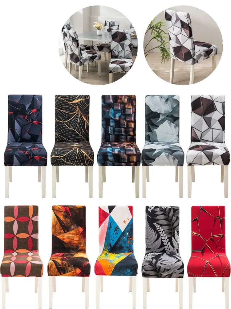 Housses de chaise modernes à motifs floraux, nouvelles couleurs 2026, pour salle à manger et mariage, extensibles et élastiques, protection de