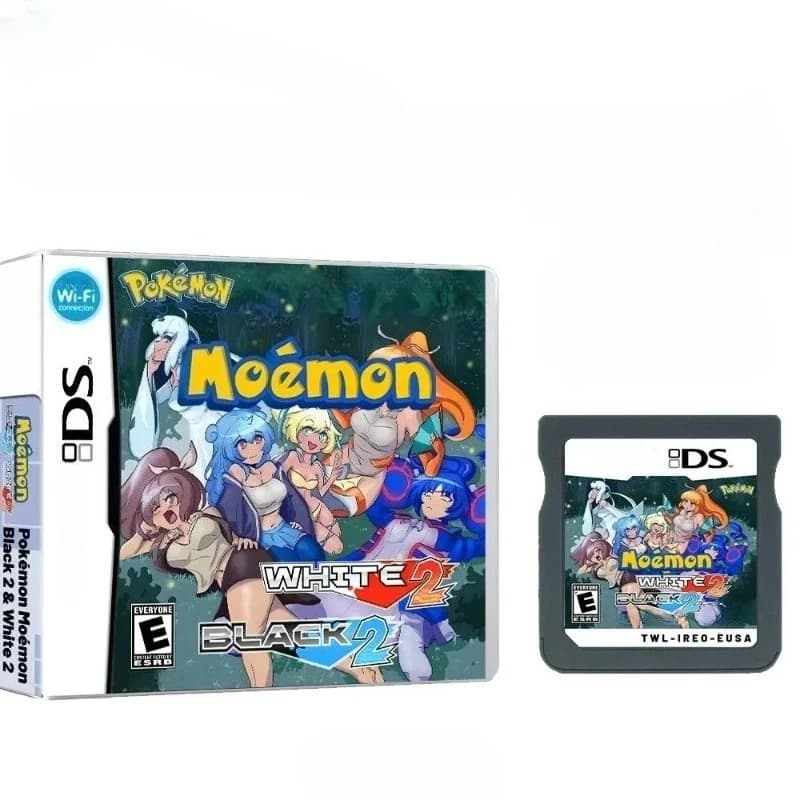 Cartouche de jeu vidéo NDS Pokémon Moemon Black 2 et White 2 Version anglaise américaine