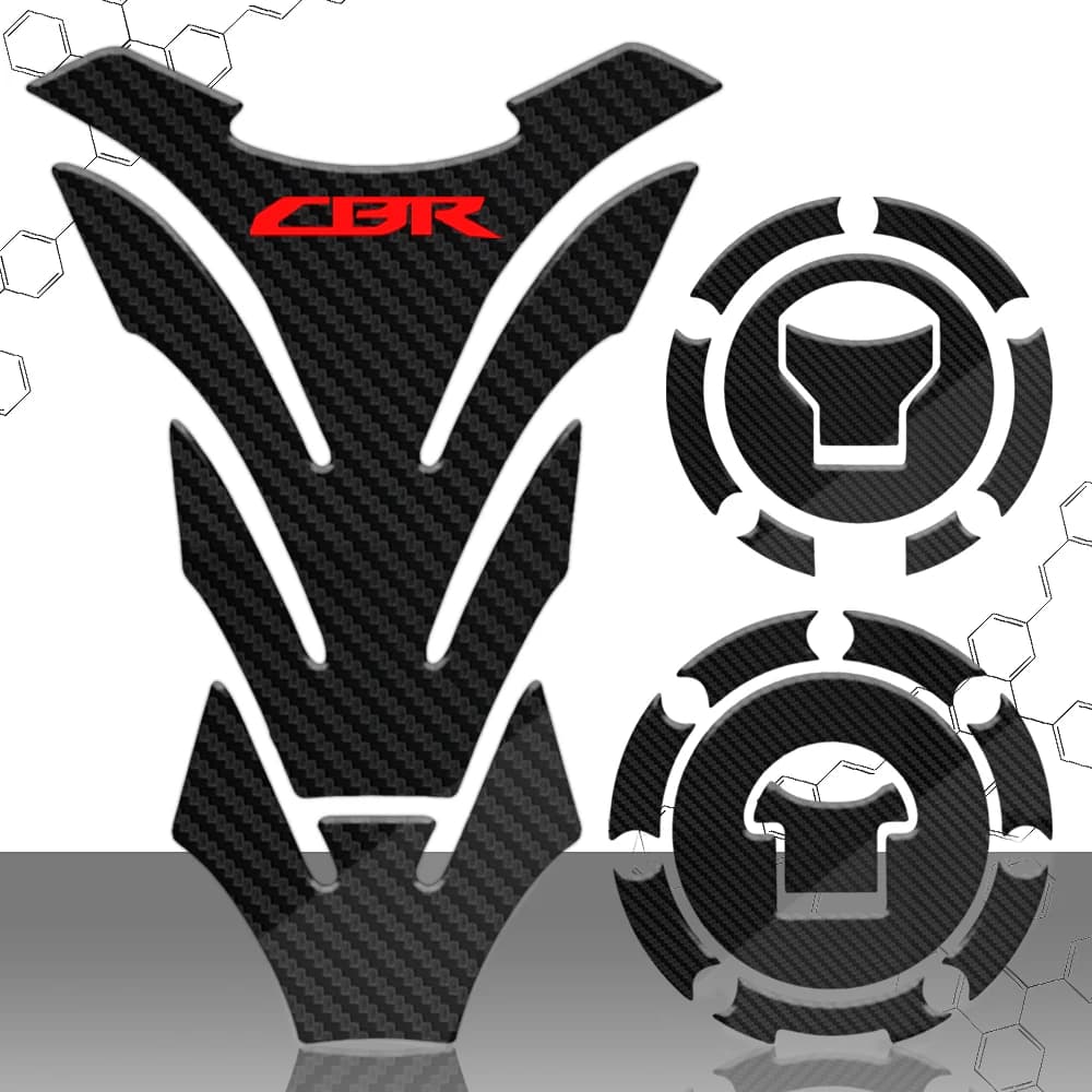 Autocollant 3D pour réservoir de carburant en carbone, couvercle de bouchon de gaz, accessoires de protection CBR 600 F2/3/4/4i RVF VFR CB400/1300RR