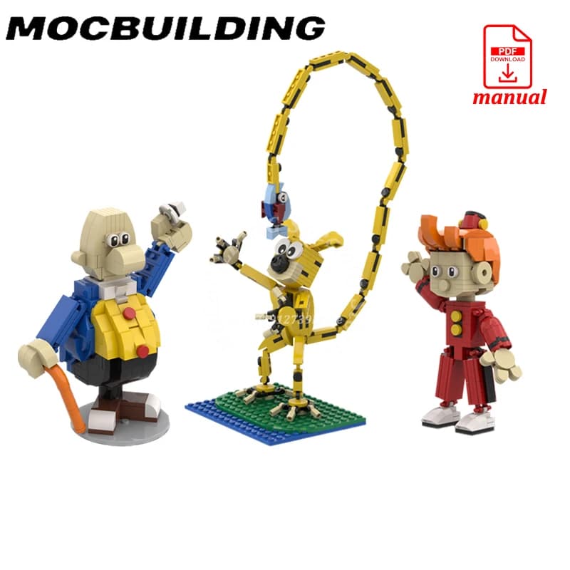 Bell-boy modèle MOC blocs de Construction brique m-maarsupilami affichage Construction s-spirou cadeau de noël