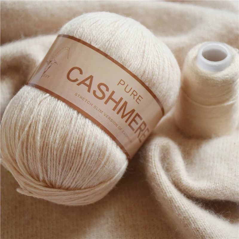 Fil de cachemire pour un crochet 3 plis peigné pur mongol chaud doux tissage flou tricot fil à main en cachemire 5 pièces