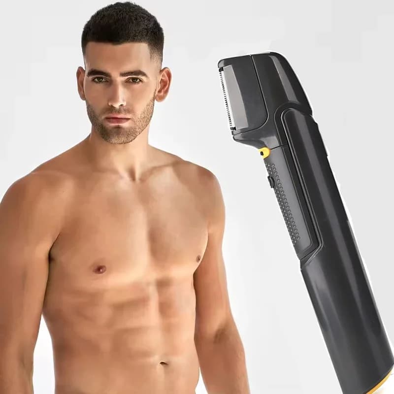 Rasoir électrique étanche pour corps pubien, avec longueur rétractable, tondeuse sans fil pour hommes