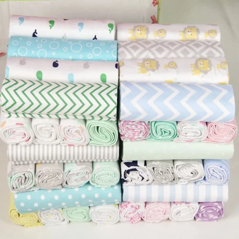 4 pièces/lot 100% coton mousseline flanelle bébé emmaillotage doux nouveau-nés couvertures bébé couvertures nouveau-né mousseline couches