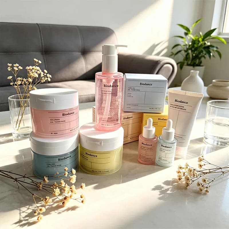 Masque Visage Raffermissant et Liftant au Collagène Biodance – Soin Coréen Original Hydratant, Ampoule Essentielle Apaisante, Tonique et Patch