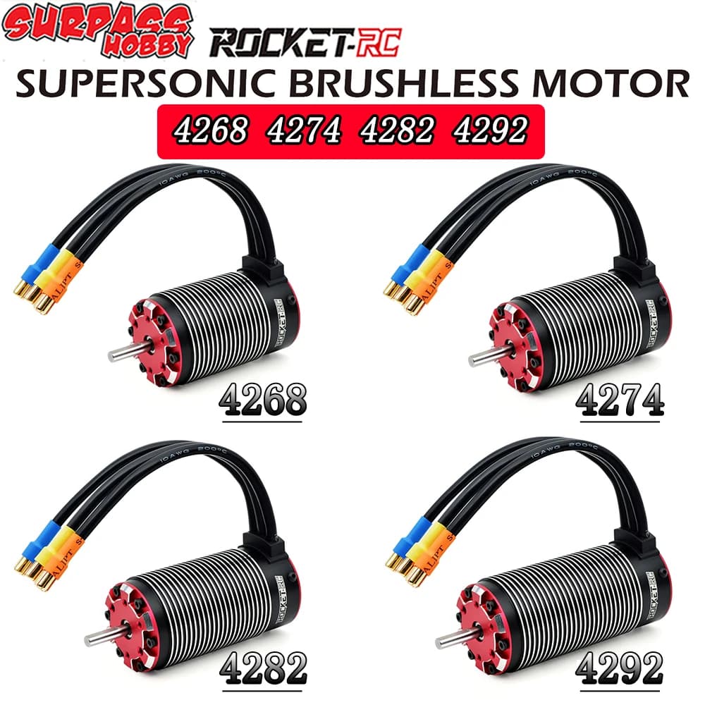 Surpass-Moteur sans balais étanche pour voiture RC, Hobby Rocket, Supersonic, 4268, 4274, 4282, 4292, 1/8, Traxxas Wltoys, HSP, 1/7