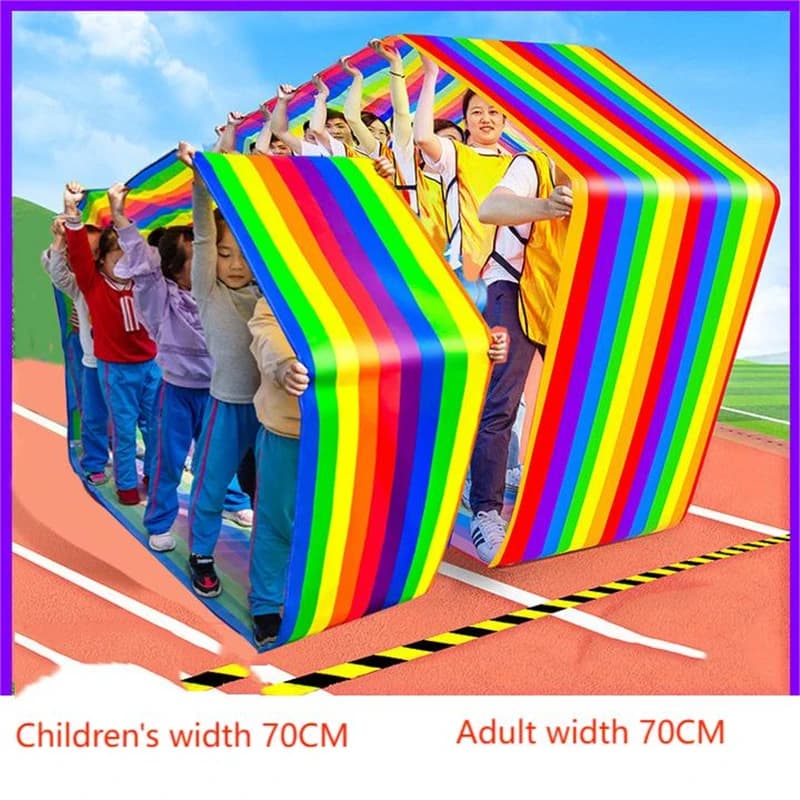 Tapis de course amusant en tissu Oxford, activité de construction d'équipe d'apprentissage à roulettes, jeu de Collaboration multi-personnes, jeu