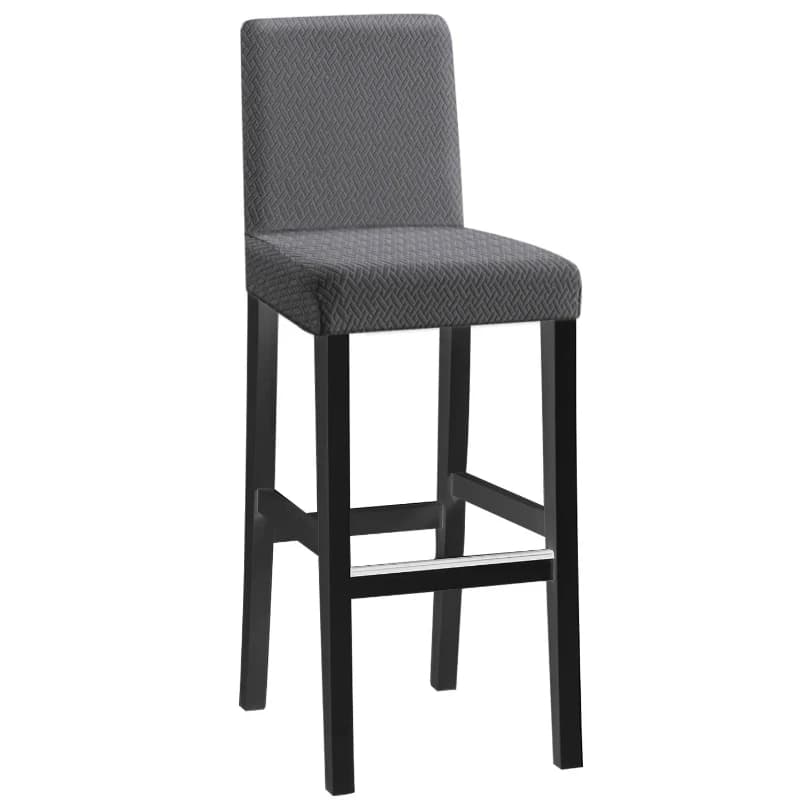 1/2/4/6 housses de chaise de bar élastiques en jacquard, couleur unie, réglables, pour la maison, le bar, l'hôtel, les fêtes et les banquets