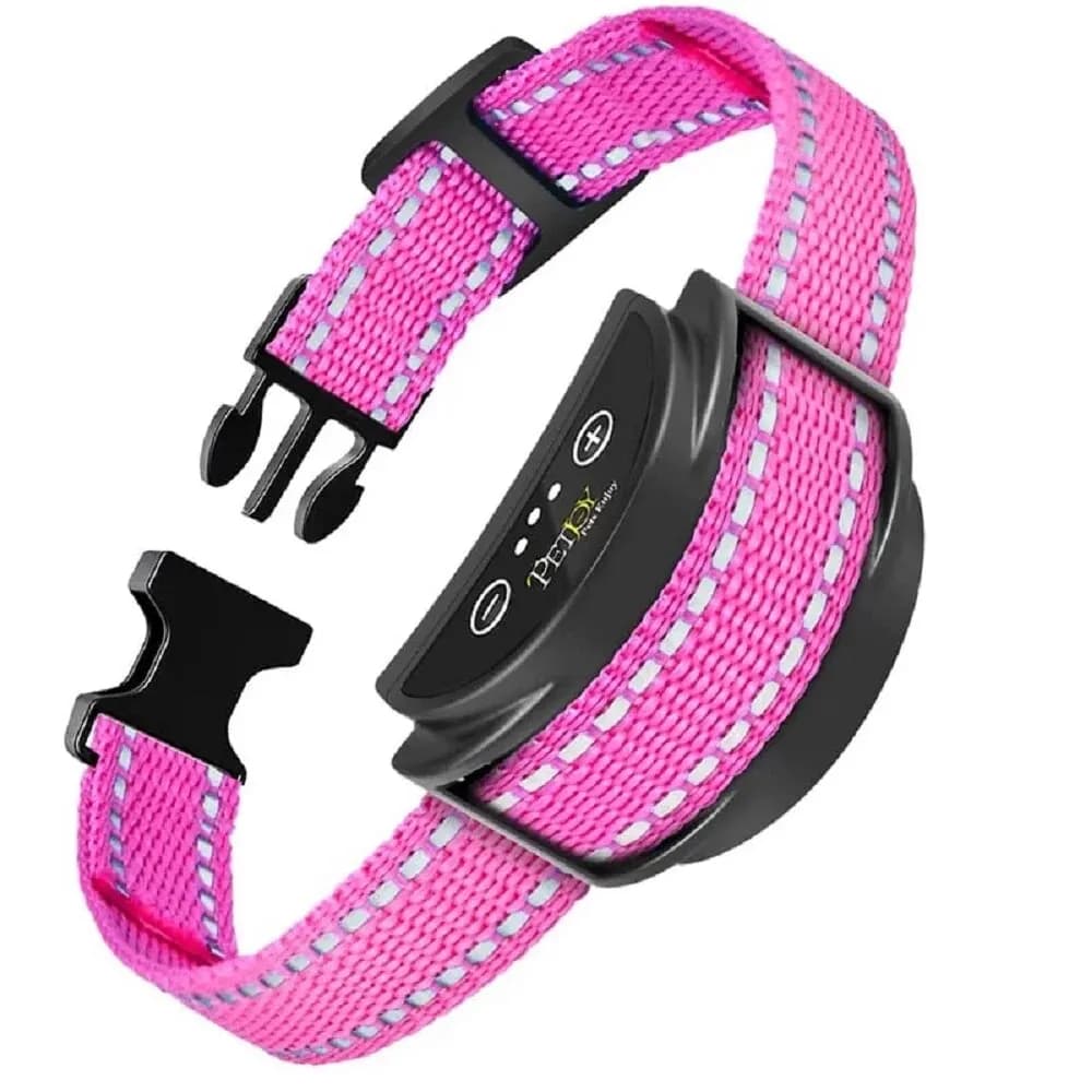 Collier anti-aboiement pour chien, collier anti-aboiement avec 5 niveaux réglables, collier sans aboiement pour petits chiens de 5 à 15lb, étanche