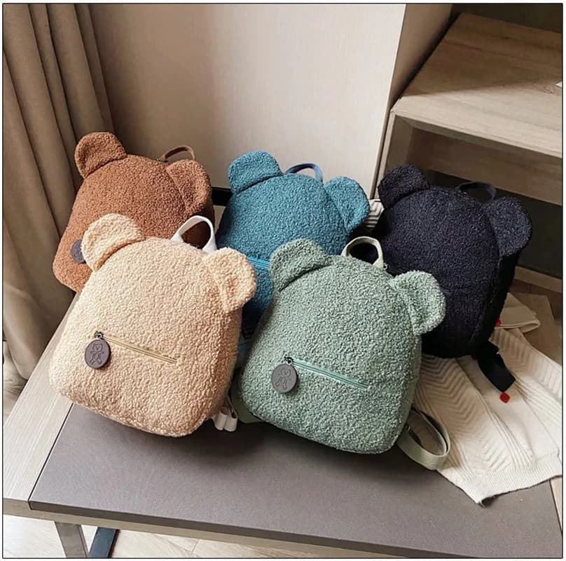Sacs à dos ours portables pour enfants, sacs à dos de voyage pour Shopping, sac à dos à bandoulière en forme d'ours mignon pour femmes