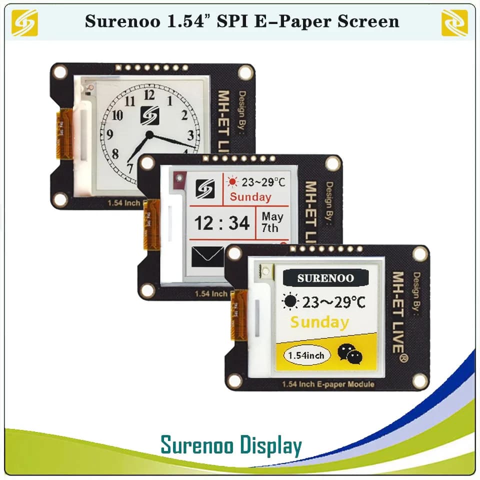 1.54 "200*200 SSD1681 e-paper électronique ePaper e-ink écran d'affichage SPI Support STM32 Raspberry Pi ESP32 pour Arduino