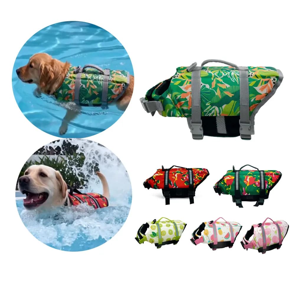 Gilets de sauvetage pour chiens et chats, flottabilité, sécurité, avec poignée de sauvetage durable, pour petits, moyens et grands chiens