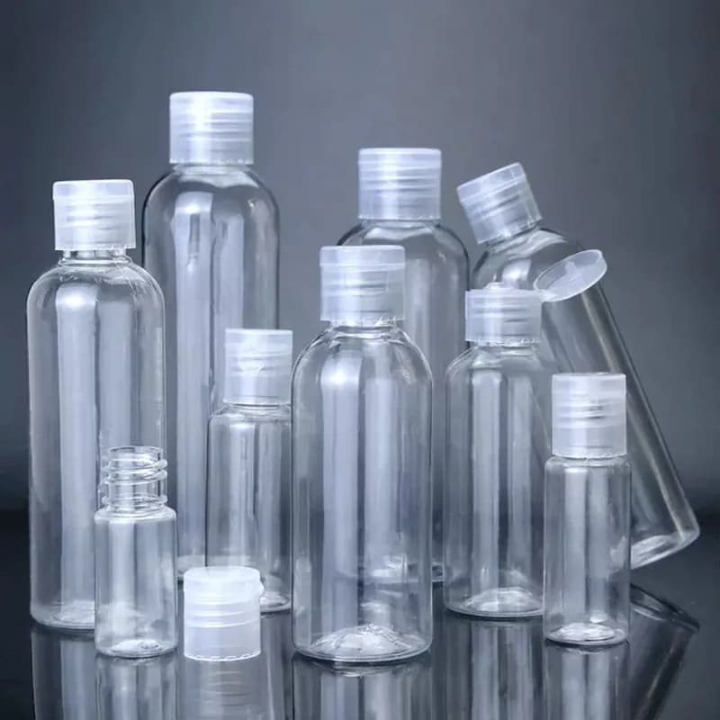 Bouteille à presser en plastique avec bouchon rabattable, bouteille de shampoing pour Lotion PET, récipient vide pour échantillons cosmétiques,