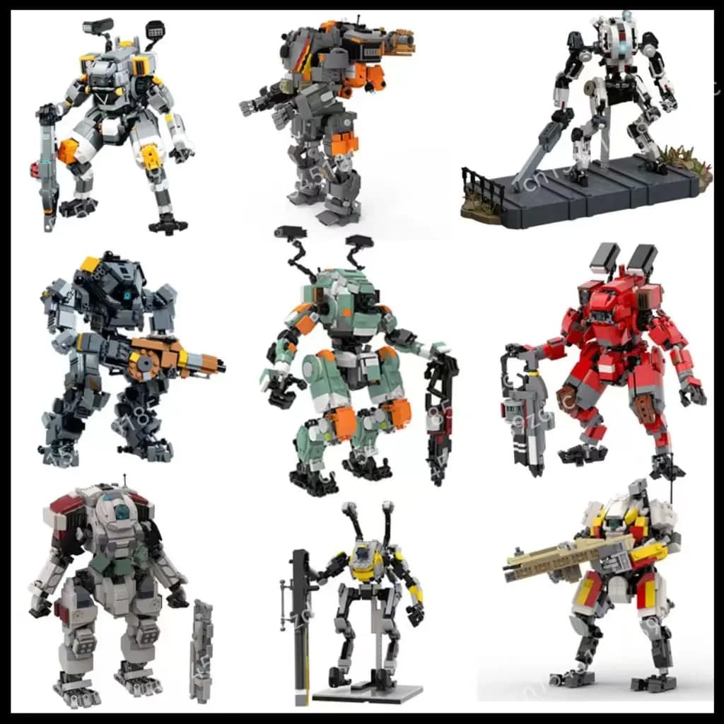 Jeu MOC Titanfalled Pioneer Ronin aqMecha Robot, modèle de nuit de construction, ensemble mètre tor Vanguard, robot militaire, cadeau de jouet en