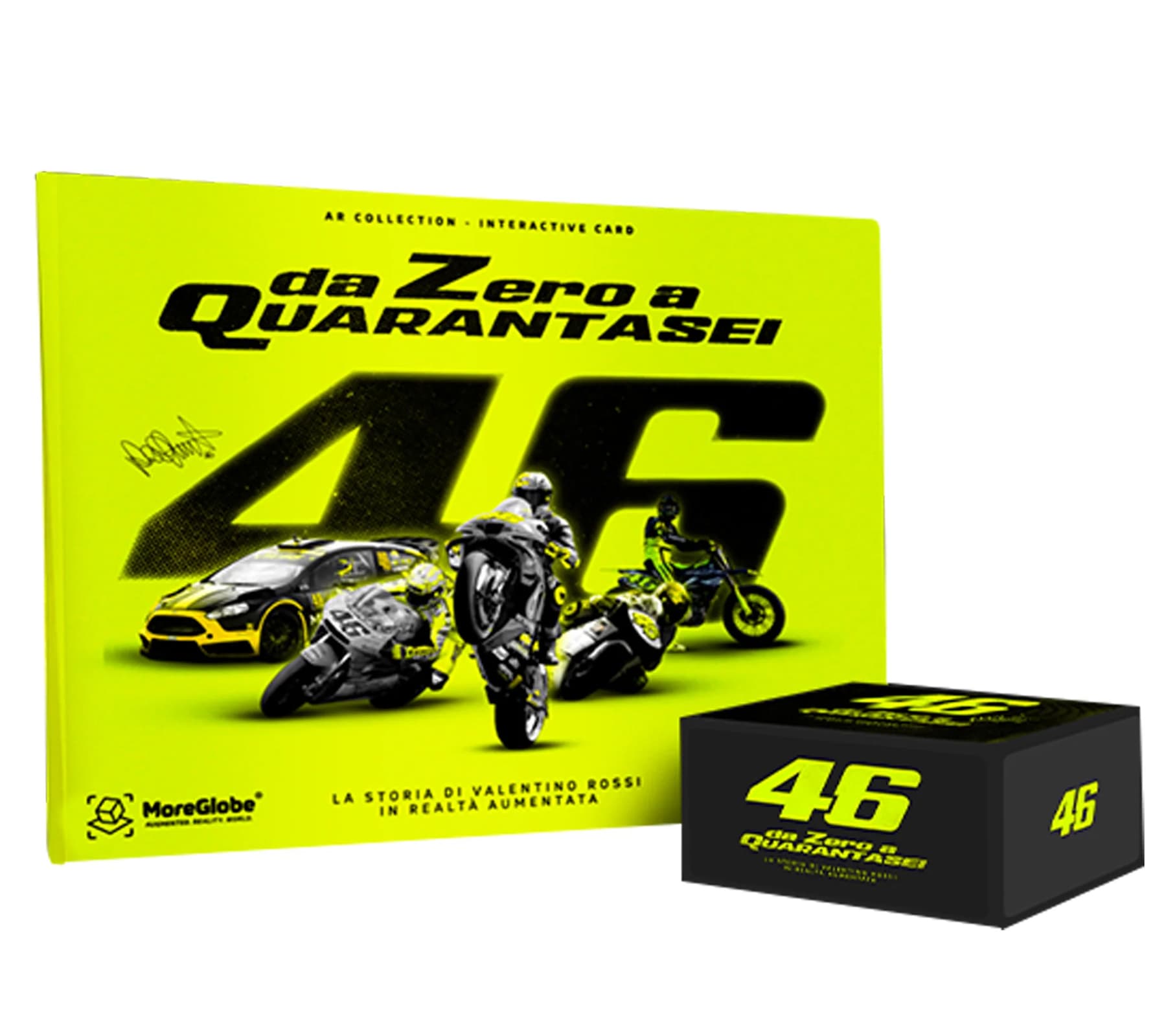 Livre de fans VR46 De zéro à 46 album d'autocollants sur l'histoire de Valentino Rossi, l'icône du MotorGP expériences interactives édition