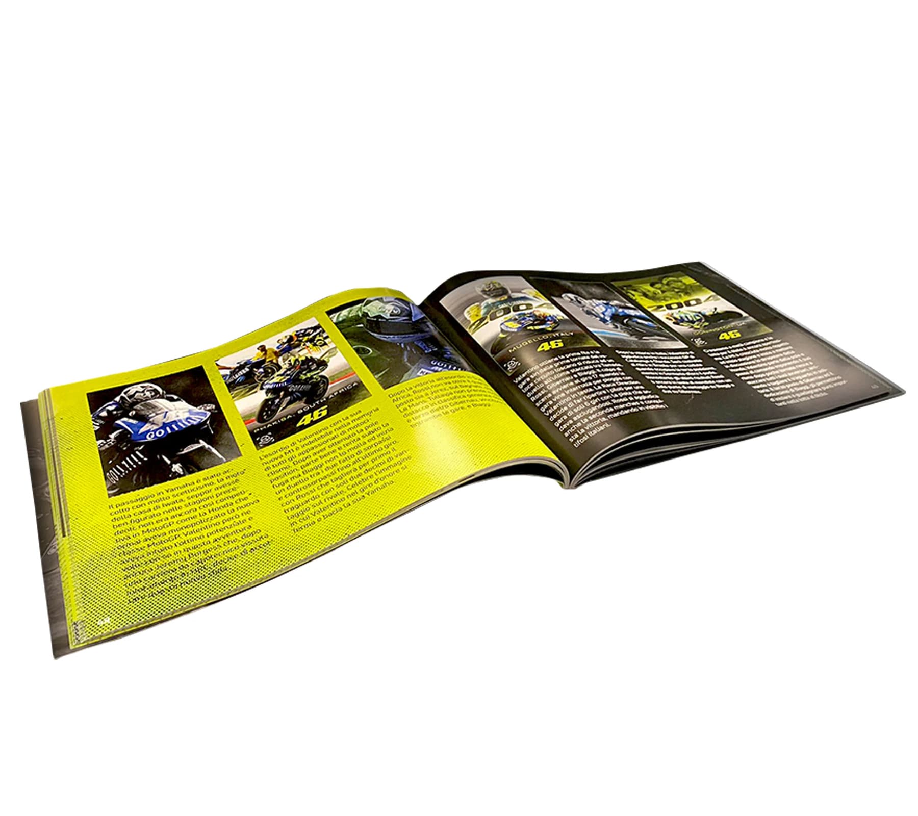Livre de fans VR46 De zéro à 46 album d'autocollants sur l'histoire de Valentino Rossi, l'icône du MotorGP expériences interactives édition view 2