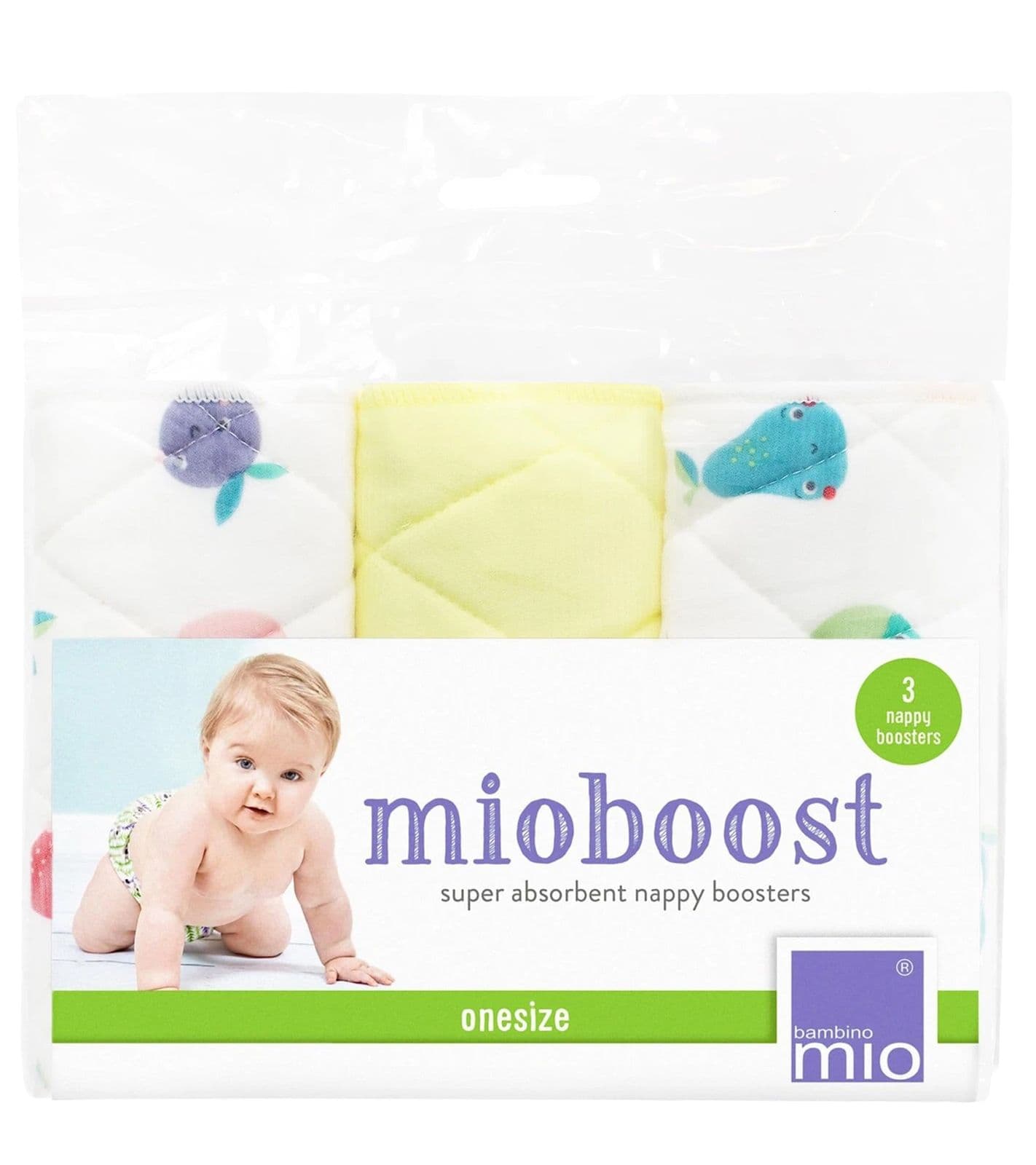 Lot de 3 inserts absorbants Bambino Mio pour bébés et jeunes enfants, avec couche supérieure respirante, inserts réutilisables pour couches view 2