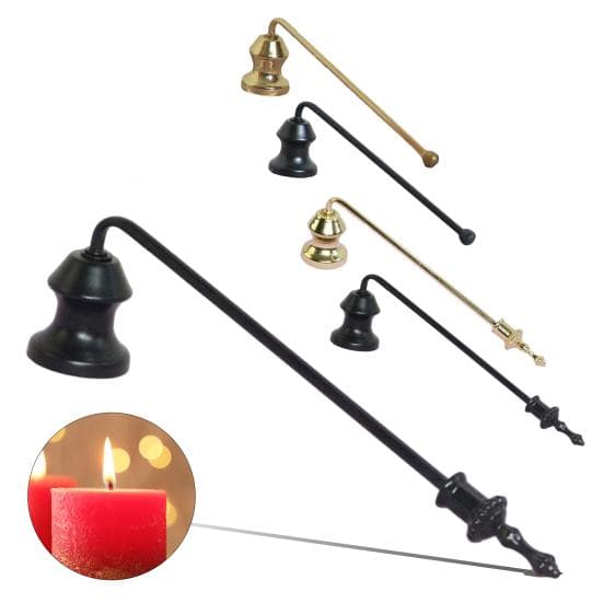 Éteignoir à bougie cloche avec long manche Acier inoxydable Bougie chauffe-plat Mèche de bougie Éteignoir Outils Bouchon de bougie Accessoires