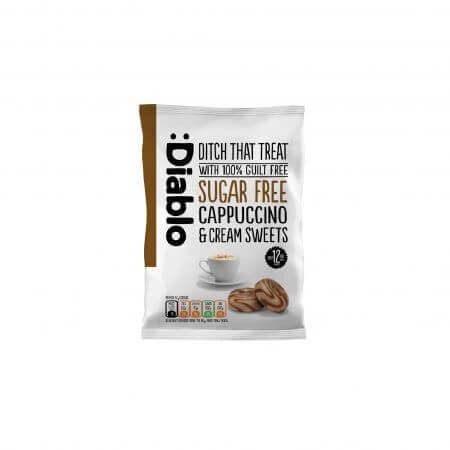 Bonbons sans sucre au cappuccino et à la crème fouettée, 75 g, Diablo