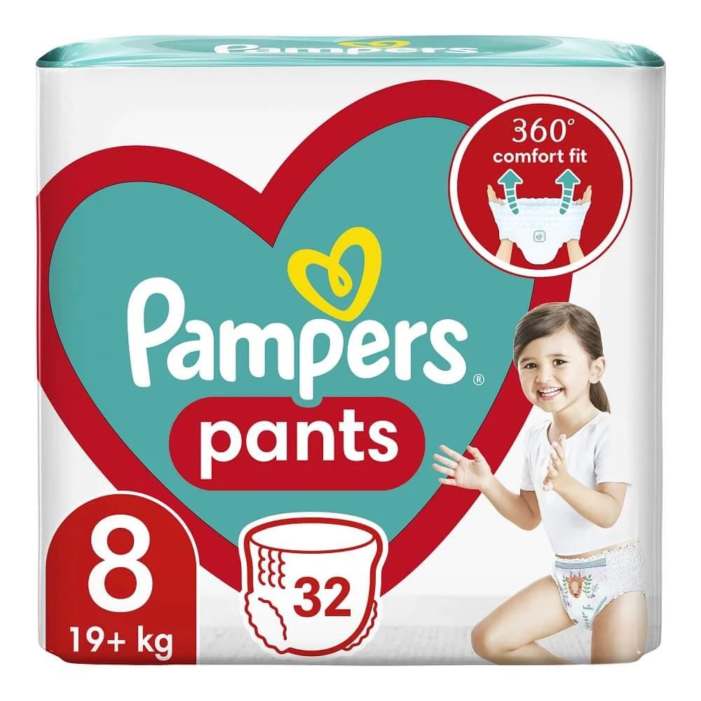 Culotte de protection Stop&Protect, No. 8, +19 kg, 32 pièces, Pampers