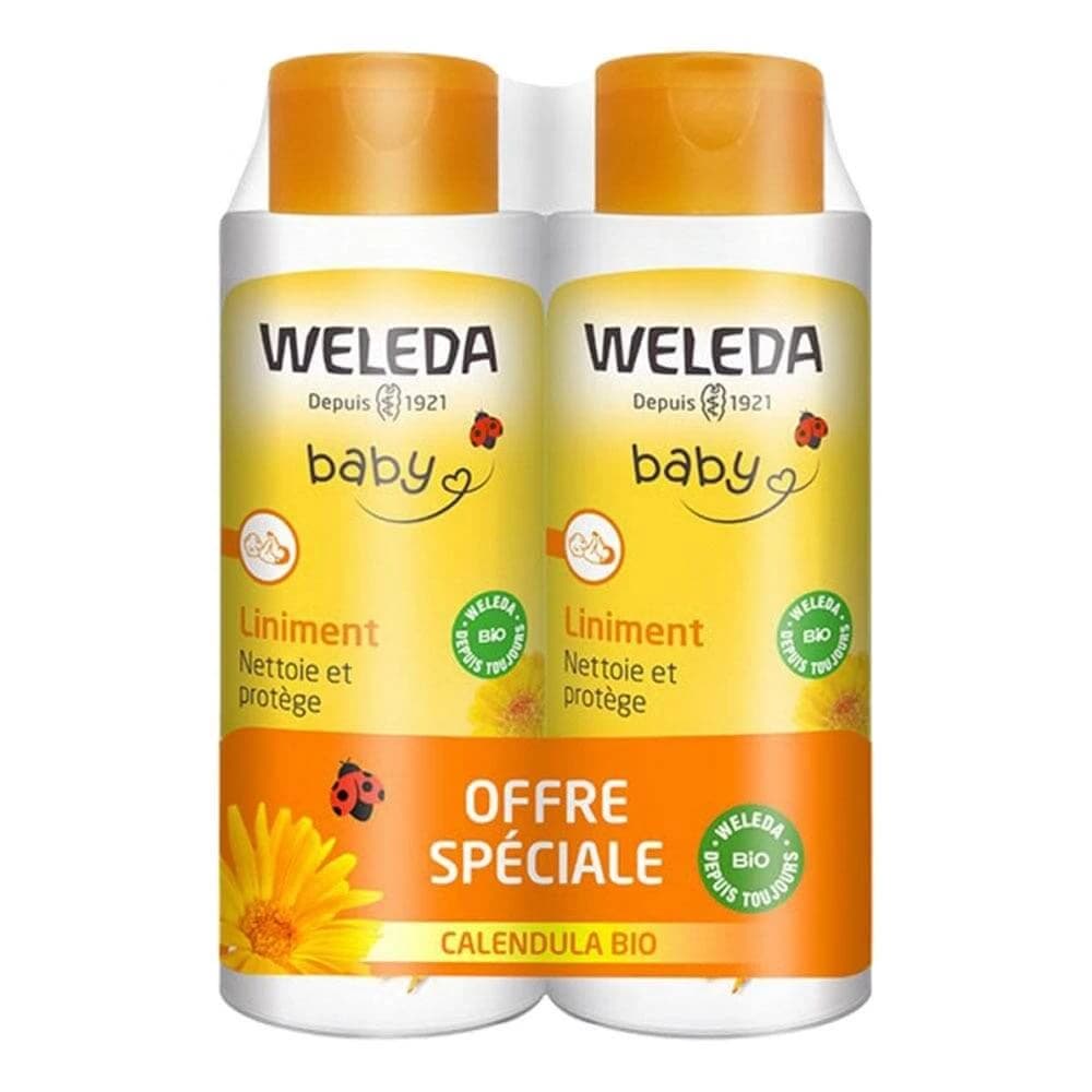 Weleda Liniment Soin Nettoyant Bio Bébé 2x400ml