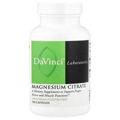 DaVinci Laboratories, Citrate de magnésium, 90 capsules (140 mg pièce)