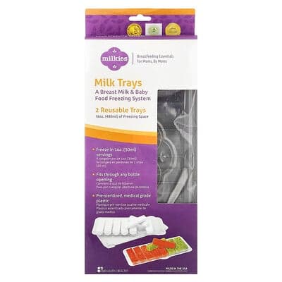 Fairhaven Health, Milkies, Bacs à lait, 2 bacs réutilisables