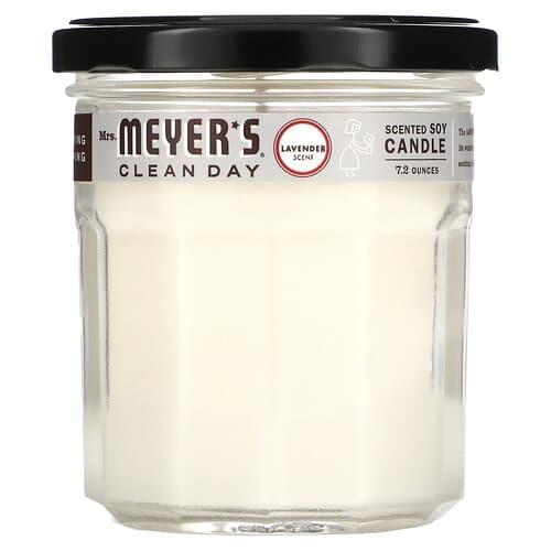 Mrs. Meyers Clean Day, Bougie au soja parfumée, parfum lavande, 204 g.