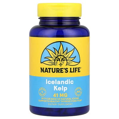 Nature's Life, Kelp islandais, 41 mg, 500 comprimés