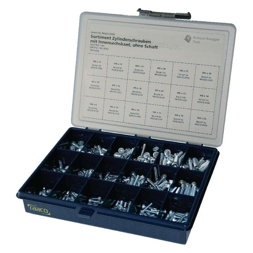 BRW, Vis, Vis à tête cylindrique assortie, 350 pièces (350 Vis par pièce)