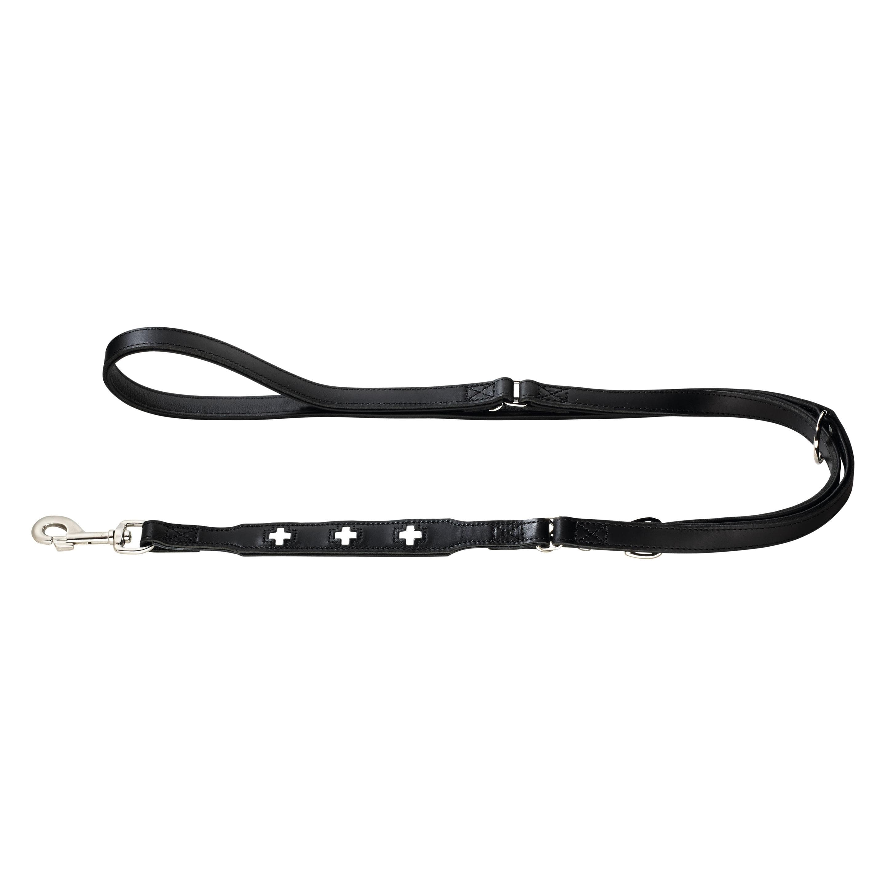 Hunter Longe de présentation réglable Swiss en cuir véritable (Chien, Général), Collier + laisse