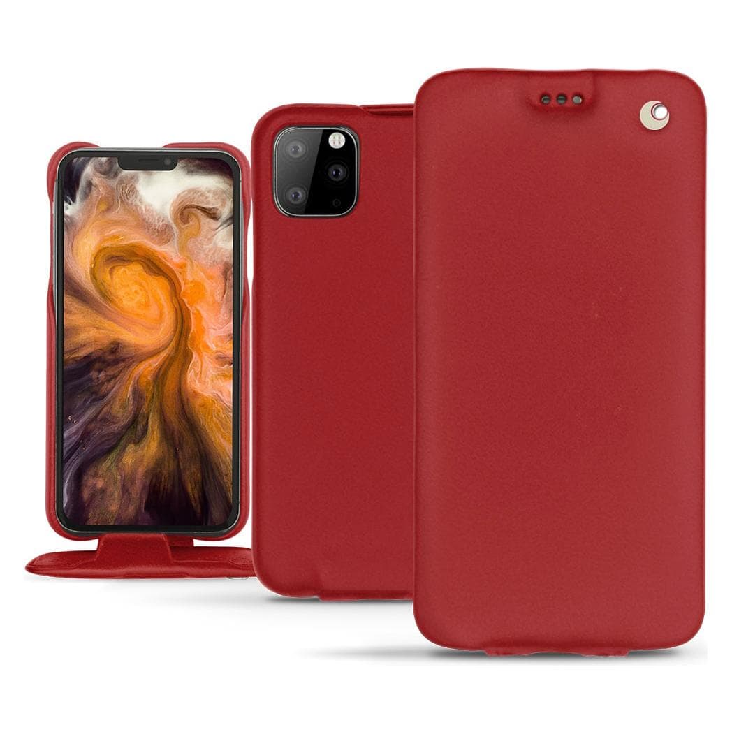 Noreve Housse cuir vertical (Apple iPhone 11 Pro Max), Coque pour téléphone portable, Rouge