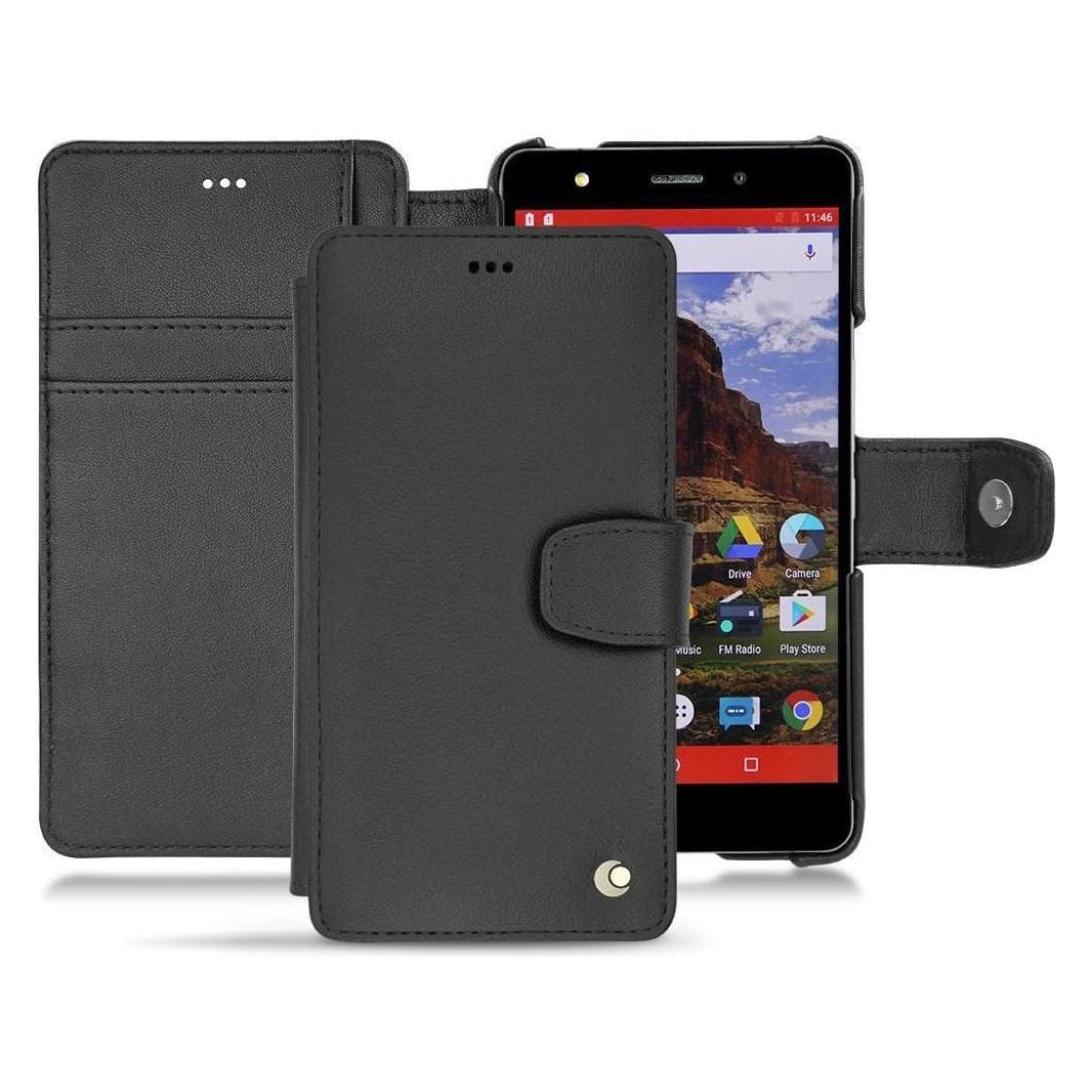 Noreve Housse cuir portefeuille (Archos Diamond 2 Plus), Coque pour téléphone portable, Noir