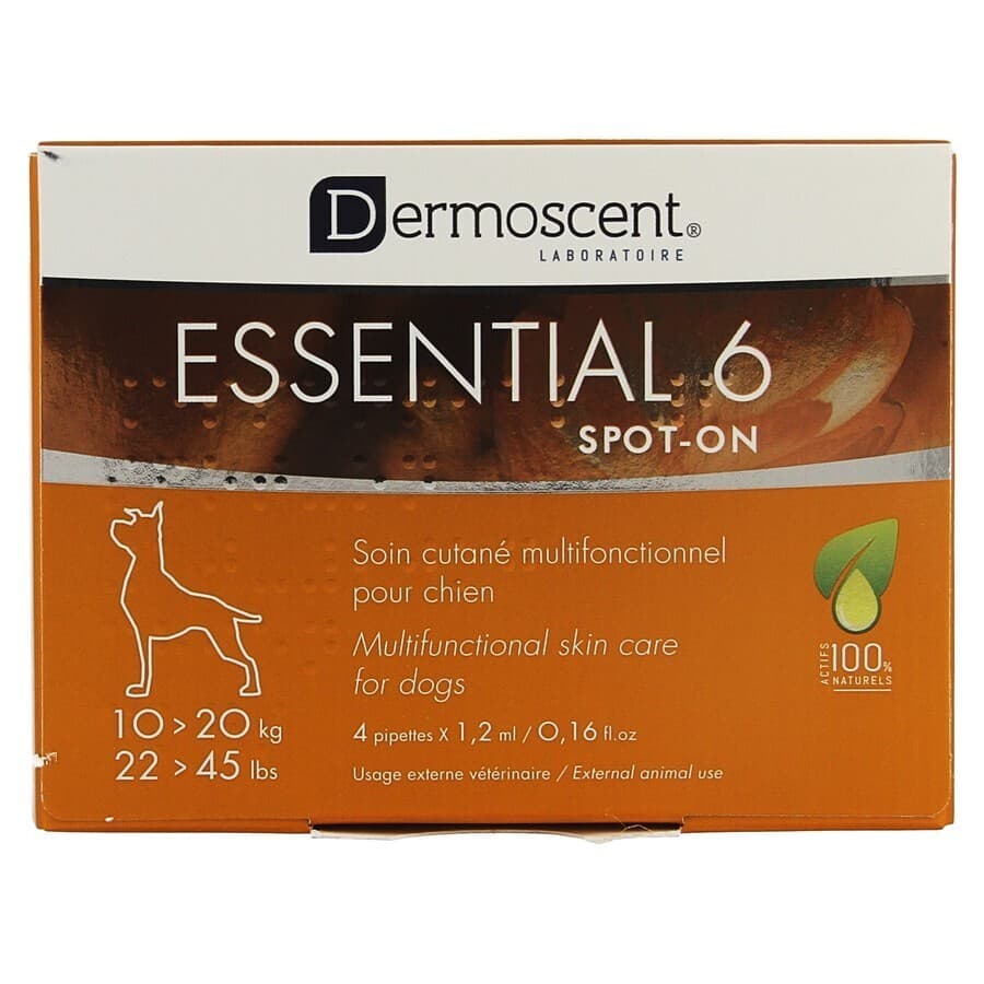 Essential 6 Spot-on Chien 10-20kg Pipet 4x1,2ml