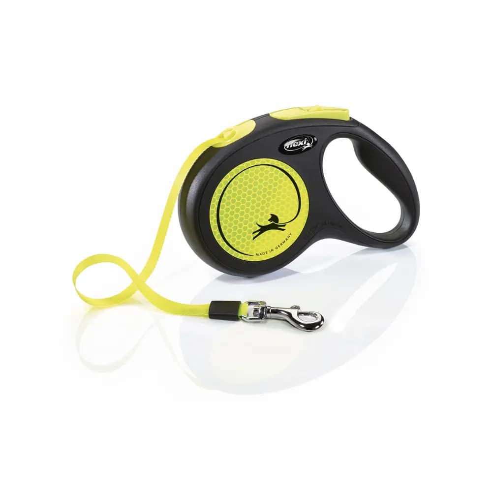 Laisse pour chien en sangle Nobby Pet Flexi New Neon